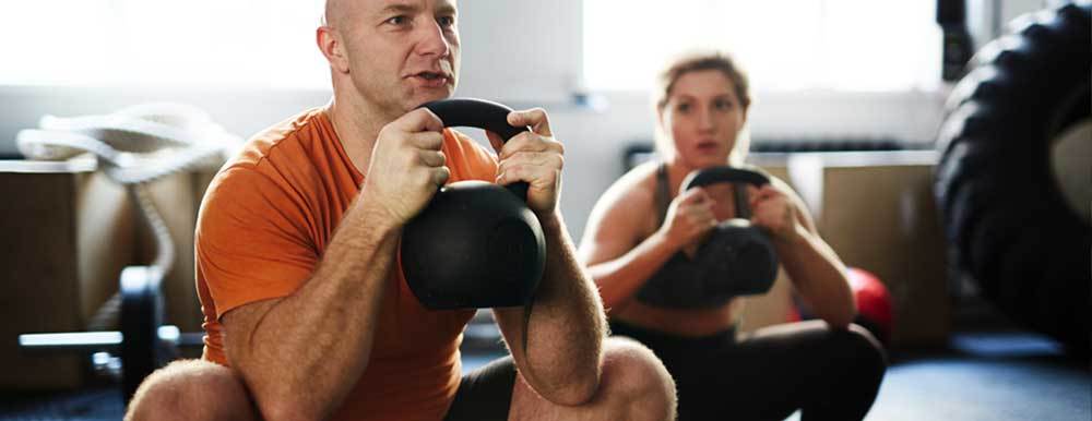 Tabata con pesas rusas